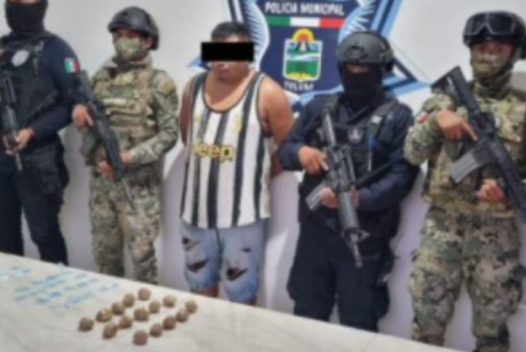 Atrapan a narcomenudista que intentaba darse a la fuga en Tulum